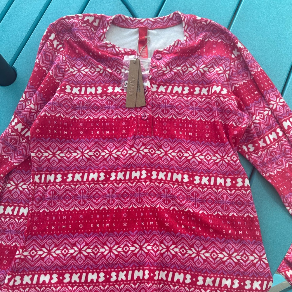Skims NWT size XL pajama top